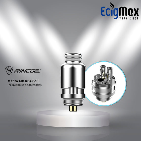 Resistencia para vaporizador Rincoe AIO Mesh y RBA Coils para Manto AIO 80W