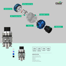 Atomizador Eleaf Rotor Tank Coil de hélice HW-T de 0.2 ohms Capacidad 5.5 mL