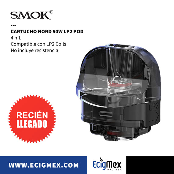 Cartucho para POD Smok NORD 50W Versión RPM, LP2 y NORD con capacidad de 4 mL