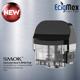 Cartucho para Vaporizador Smok NORD X Tipo RPM y RPM2 gran capacidad de 6 mL