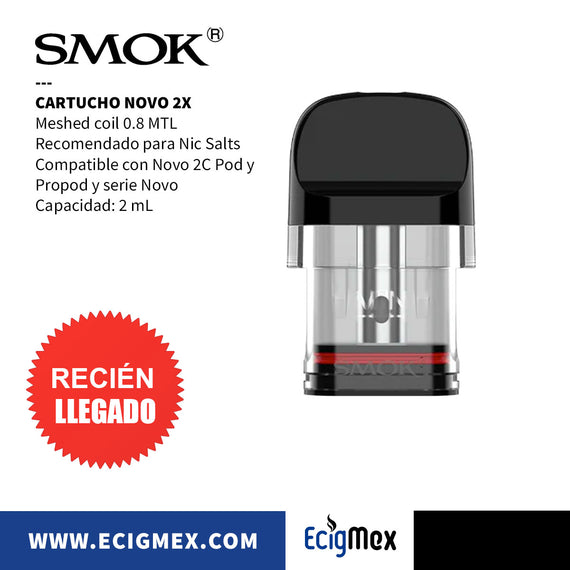 Cartucho para POD Kit Smok NOVO NOVO 2 NOVO 3 NOVO 2X y NOVO M con opciones Mesh y Dual Coils para vapeo MTL