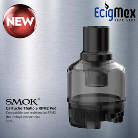 Cartucho para POD MOD Smok Thallo S Tipo RPM y RPM2 gran capacidad 5 mL