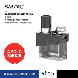 Cartucho para POD Kit Smok TRINITY ALPHA varios colores dos resistencias nord