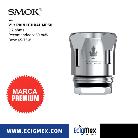 Resistencia para vaporizador Smok Serie V12 Prince (incluye RBA) varias capacidades