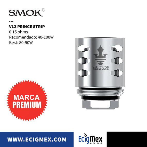 Resistencia para vaporizador Smok Serie V12 Prince (incluye RBA) varias capacidades
