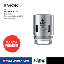 Resistencia para vaporizador Smok Serie V12 Prince (incluye RBA) varias capacidades