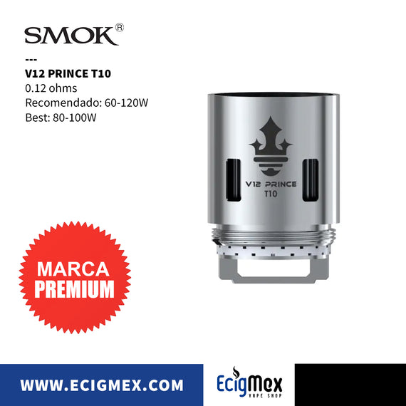 Resistencia para vaporizador Smok Serie V12 Prince (incluye RBA) varias capacidades