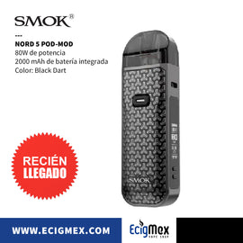 Starter Kit POD MOD Smok Nord 5 Potencia 80W y 2000 mAh Compatible con RPM 3 Coils