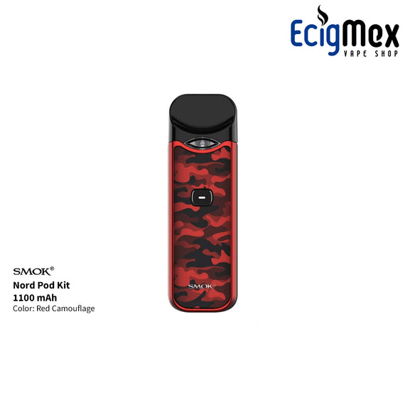 POD Smok Nord 1100 mAh varios colores y acabados para vapor masivo