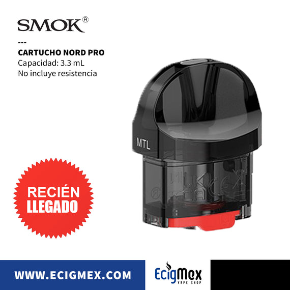 Cartucho para POD Smok Nord PRO Capacidad de 2 y 3.3 mL Sin resistencia