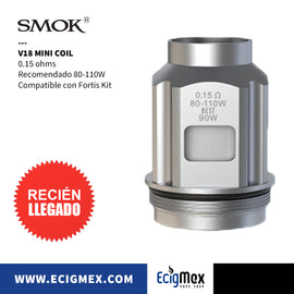 Resistencia para vaporizador Smok TFV18 Tank Serie V18 Mini Coil Varias Capacidades