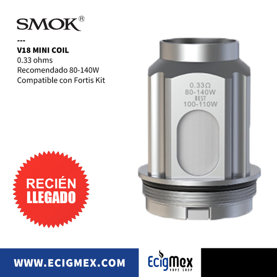 Resistencia para vaporizador Smok TFV18 Tank Serie V18 Mini Coil Varias Capacidades