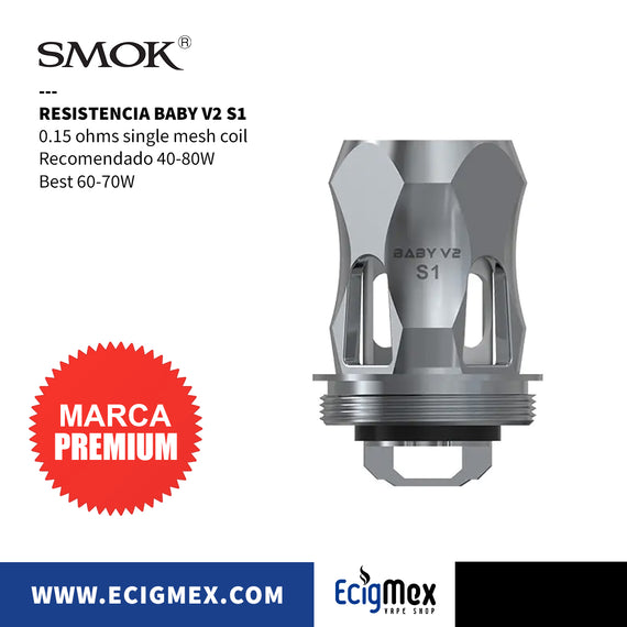 Resistencias para Vapeador Smok Serie Baby V2 Diversas Capacidades