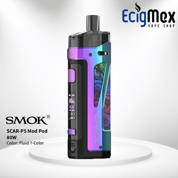 POD MOD Smok SCAR-P5 Potencia 80W Batería Externa A prueba de agua-polvo y caídas