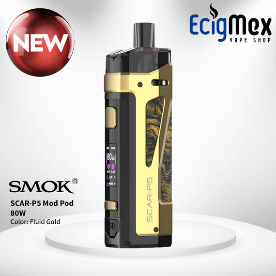 POD MOD Smok SCAR-P5 Potencia 80W Batería Externa A prueba de agua-polvo y caídas