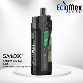 POD MOD Smok SCAR-P5 Potencia 80W Batería Externa A prueba de agua-polvo y caídas