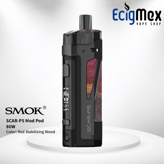 POD MOD Smok SCAR-P5 Potencia 80W Batería Externa A prueba de agua-polvo y caídas