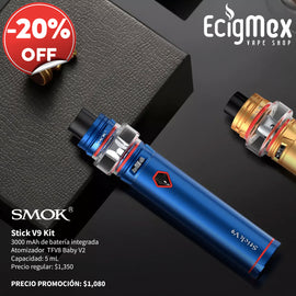 Kit Inicial Smok Stick V9 3000 mAh varios colores estilo pluma