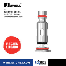 Resistencias para POD Uwell Caliburn G y G2 UN2 Meshed-H Coil 0.8, 1.0 y 1.2 ohms Vapeo DTL-MTL