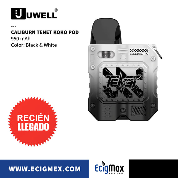 POD Uwell Caliburn TENET KOKO 950 mAh de Batería Integrada Aspecto Mecánico Portable para Sales de Nicotina