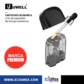 Cartucho para POD Uwell Caliburn G Vaper DL-MTL para Nic Salts No incluye Resistencia