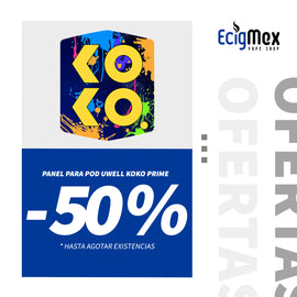 Panel Uwell para POD KOKO Prime Portada con Diseño Intercambiable Exclusivo y Diferente
