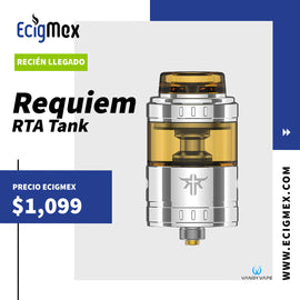 Atomizador Vandy Vape Requiem RTA Tank con 3 sistemas de vapeo DL/RDL/MTL