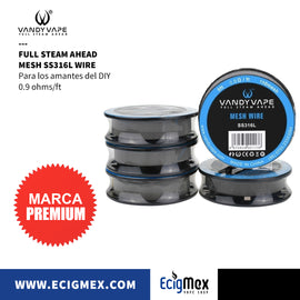 Alambre Vandy Vape Mesh SS316L Wire para RDA RBA RTA 0.9 ohms/ft