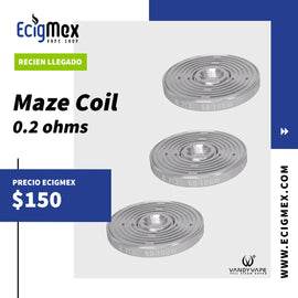 Resistencia Vandy Vape Maze Coil para Atomizador Maze Sub-Ohm BF Tank de 0.2 ohms