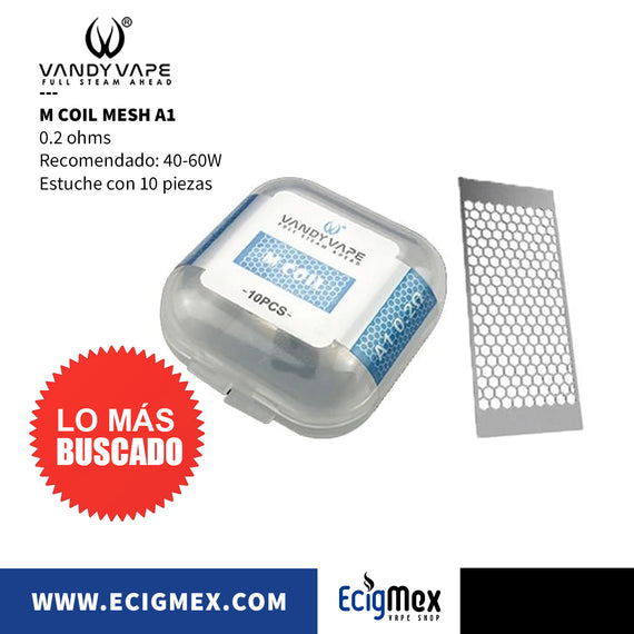 Resistencia Vandy Vape Mesh Coil 0.15 y 0.2 ohms para Kylin M RTA Estuche con 10 piezas