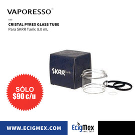 Cristal Pyrex Glass Tube para Atomizador Vaporesso SKRR Tank 2 y 8 mL de capacidad