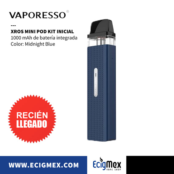 POD Inicial Vaporesso XROS Mini 1000 mAh Cartucho Magnético 2 mL Diseño Elegante y Discreto Ideal para Nic Salts