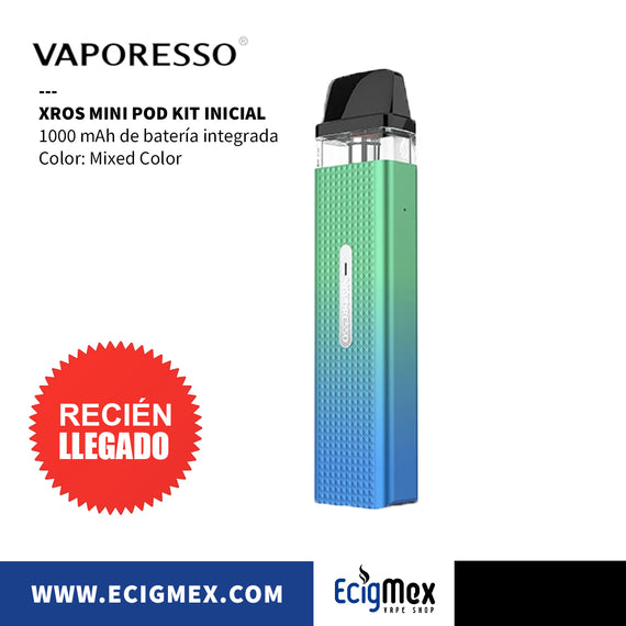 POD Inicial Vaporesso XROS Mini 1000 mAh Cartucho Magnético 2 mL Diseño Elegante y Discreto Ideal para Nic Salts