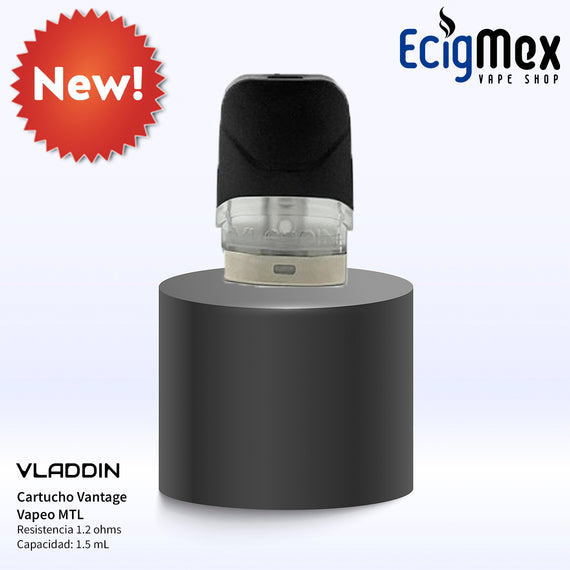 Cartucho para POD Vladdin Vantage Opciones MTL y DL capacidad 1.5 mL