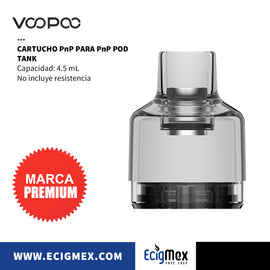 Cartucho Voopoo para PnP Tank capacidad 4.5 mL sin resistencia