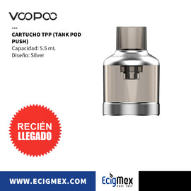 Cartucho Voopoo TPP Pod Tank capacidad 5.5 mL traslúcido y elegante