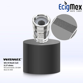 Resistencia para vaporizador Wismec WS-M Mesh 0.27 ohms y WS01 Triple 0.2 ohms