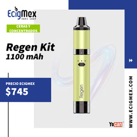 Pen Kit Yocan Regen 1100 mAh para Cera y Concentrados con Resistencia Quartz Coil