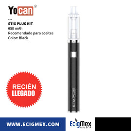 Vapeador Yocan Stix PLUS Kit 650 mAh Voltaje Variable y Calentamiento Cerámico Recomendado para aceites